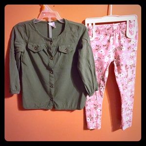 button up shirt with matching pants